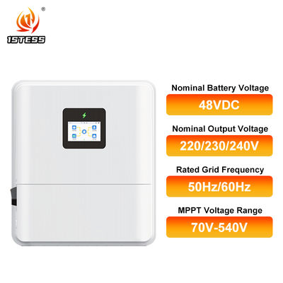 6kW Pure Sine Wave Hybrid Inverter Single Phase 48V Battery IP65 Low Voltage MPPT Off Grid System