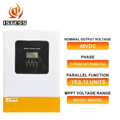 6.2kW Solar Hybrid Inverter 48V Pure Sine Wave 6200W 6.2KVA Off Grid Solar Inverter MPPT Lithium Battery Support